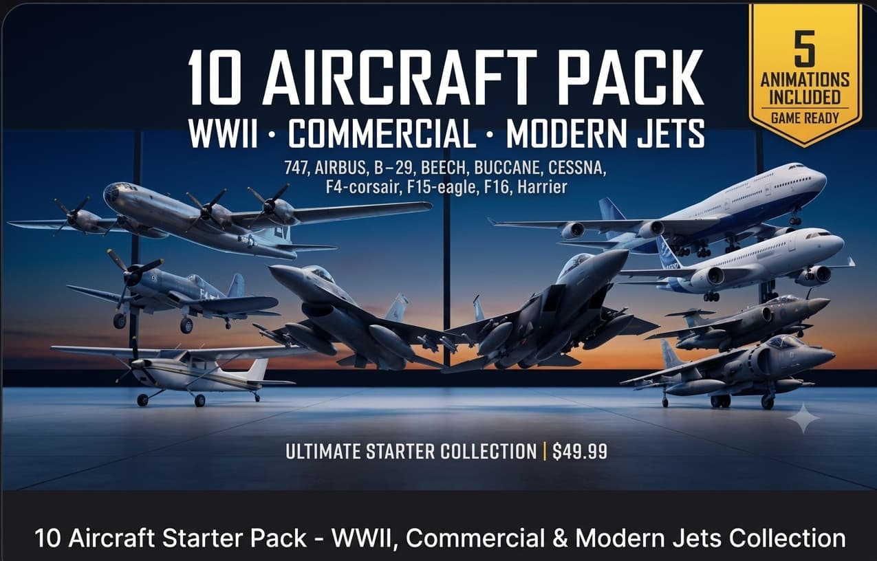 Pack 10 Aviones